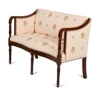 A Regency Style Inlaid Mahogany Settee