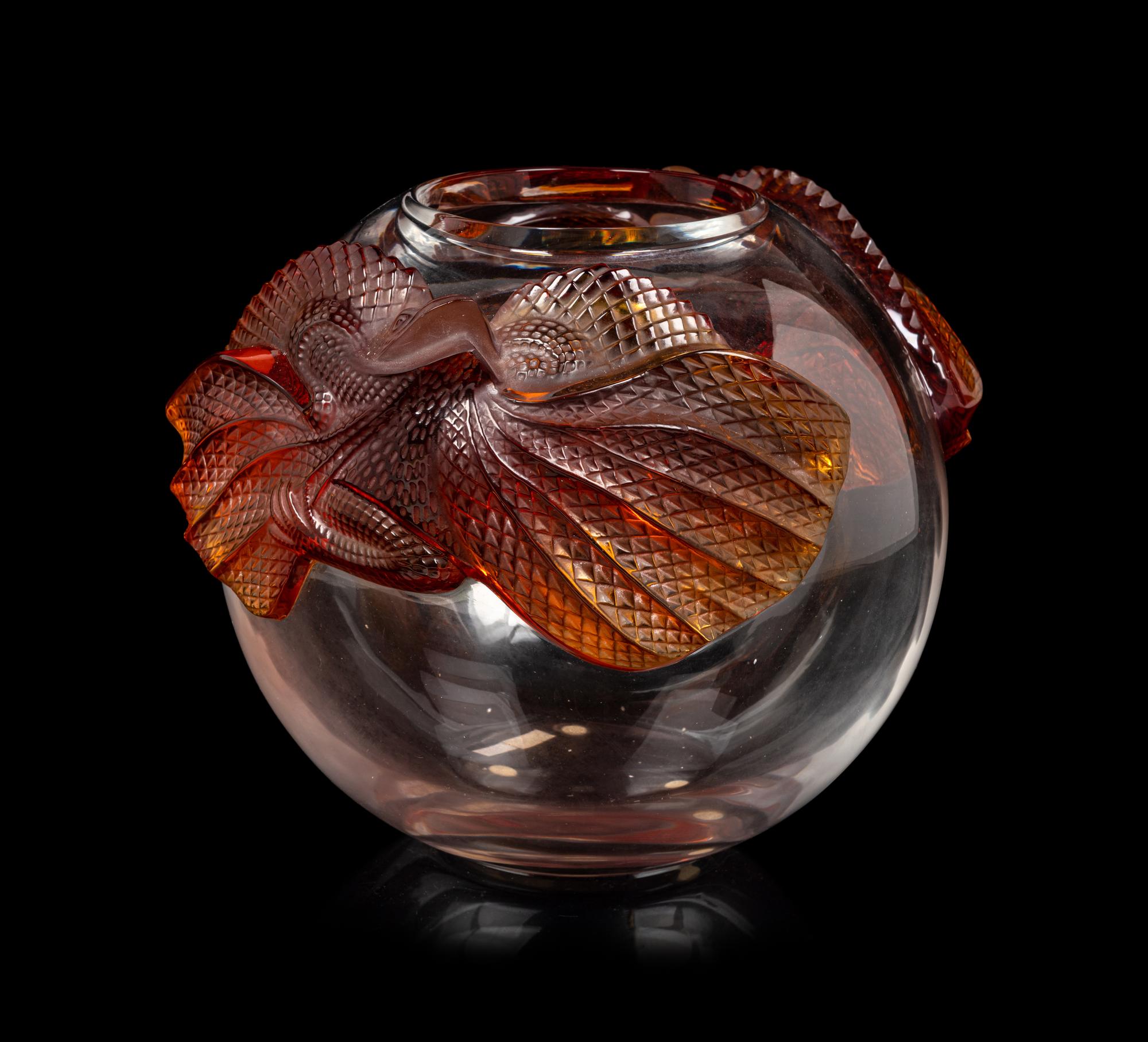 A Lalique Erimaki Vase