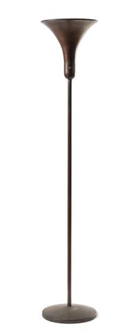 Russell Wright (American, 1904-1976), SECOND HALF 20TH CENTURY, a metal floor lamp