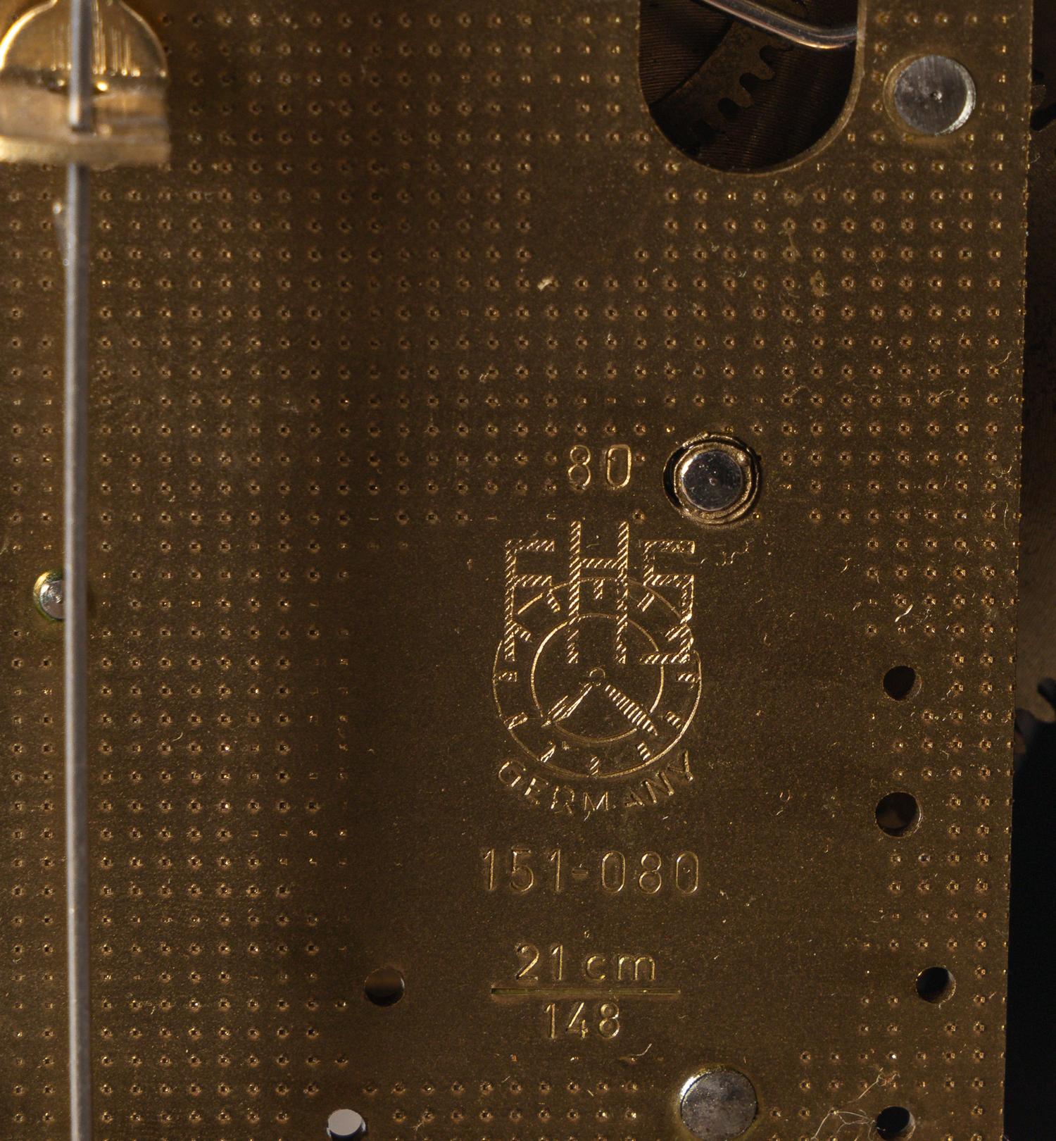 A Napoleon III Style Gilt Metal Mounted Marquetry Bracket Clock