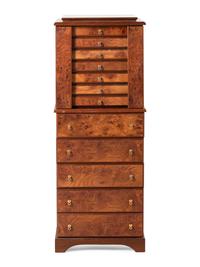 Madeleine Albright's Burlwood Standing Jewelry Box