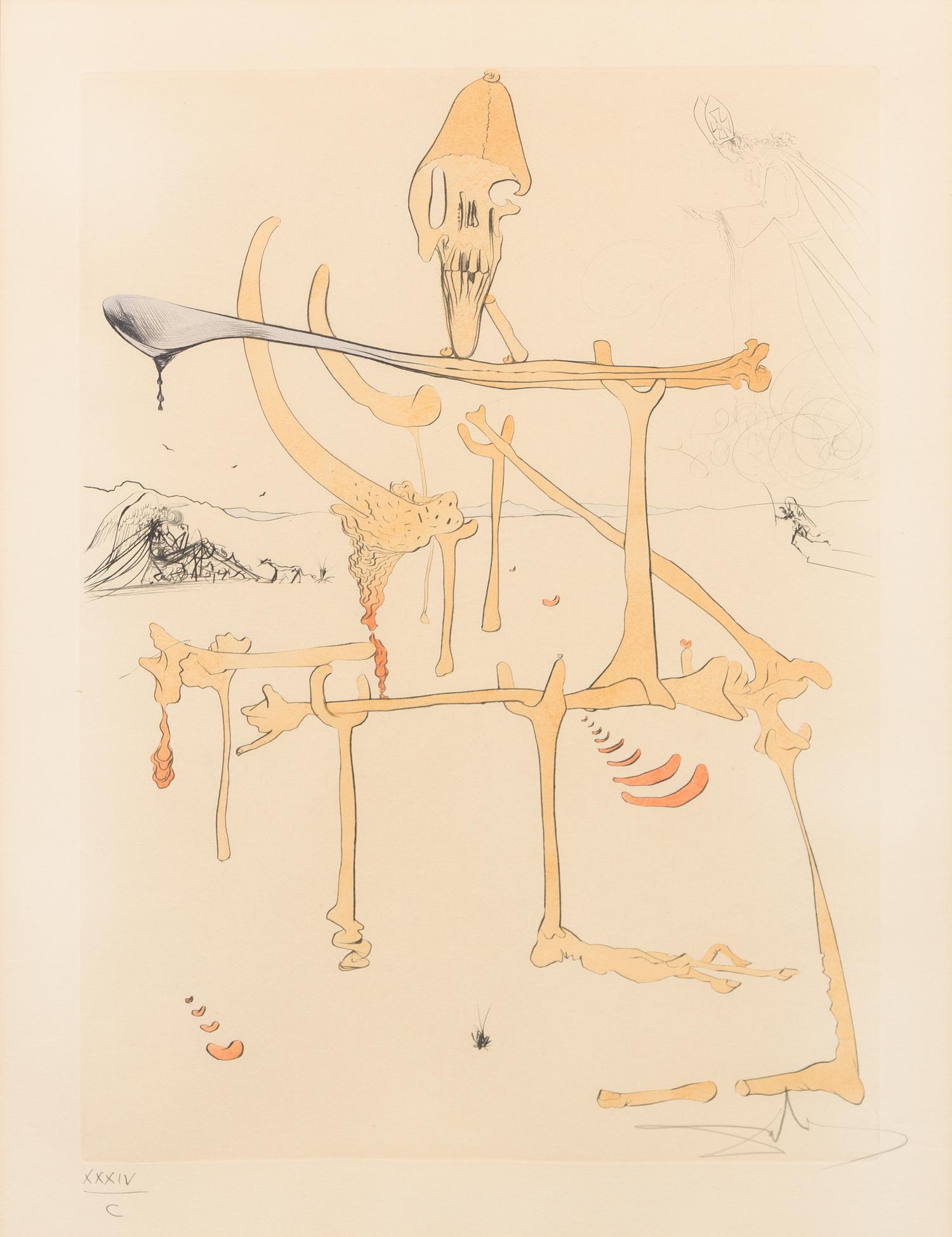 Salvador Dali, (Spanish, 1904-1989), Visions de Quevedo, 1975 (portfolio of 6)