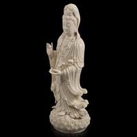 A large Dehua blanc de Chine figure of Guanyin 德化窑观音像 20th century ????