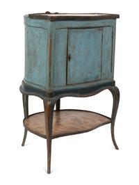 An Unusual Louis XV Provincial Blue-Painted Rafraichissoir — THIRD QUARTER 18TH CENTURY