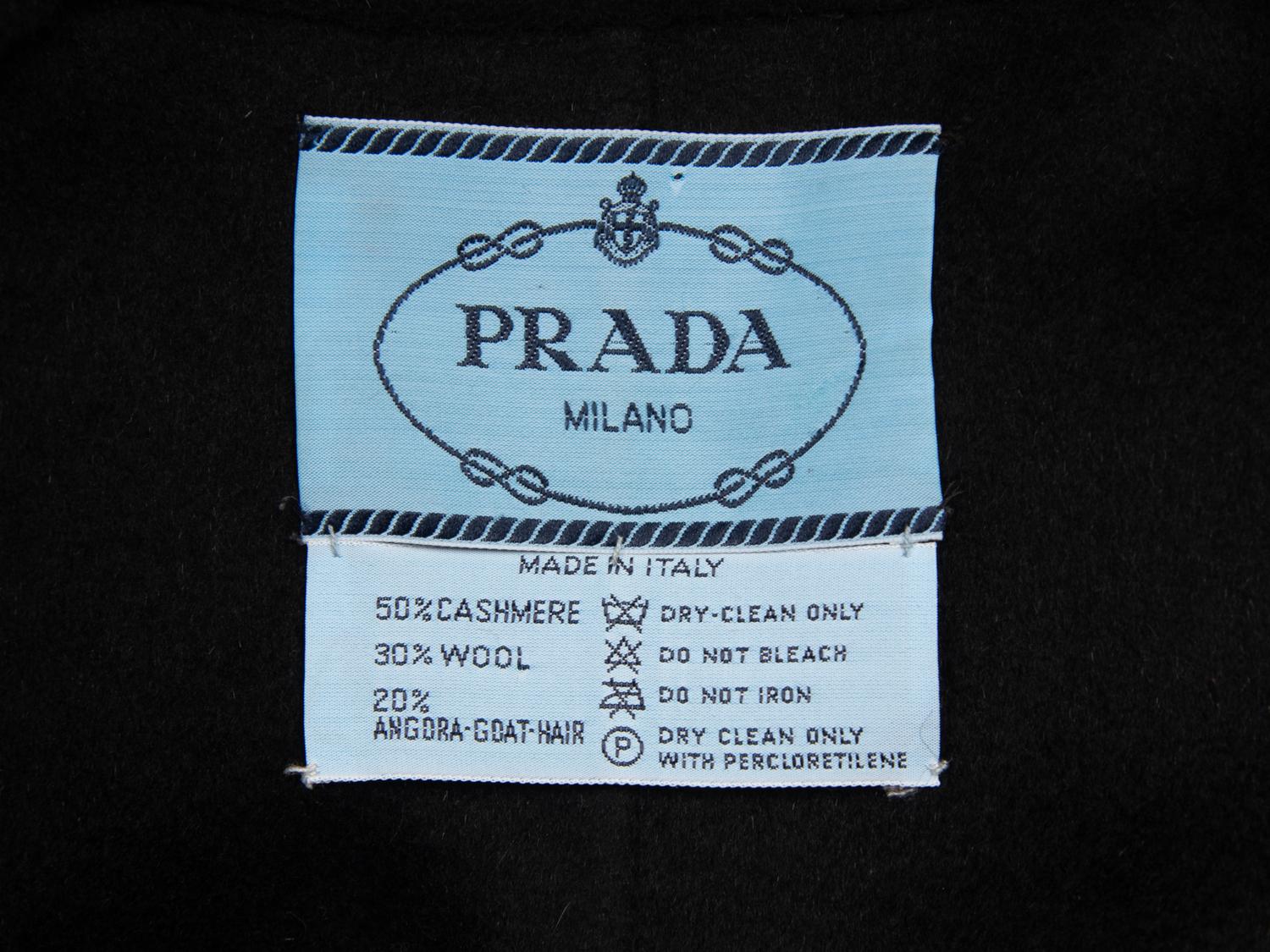 PRADA, BLACK DOUBLE-FACED JACKET