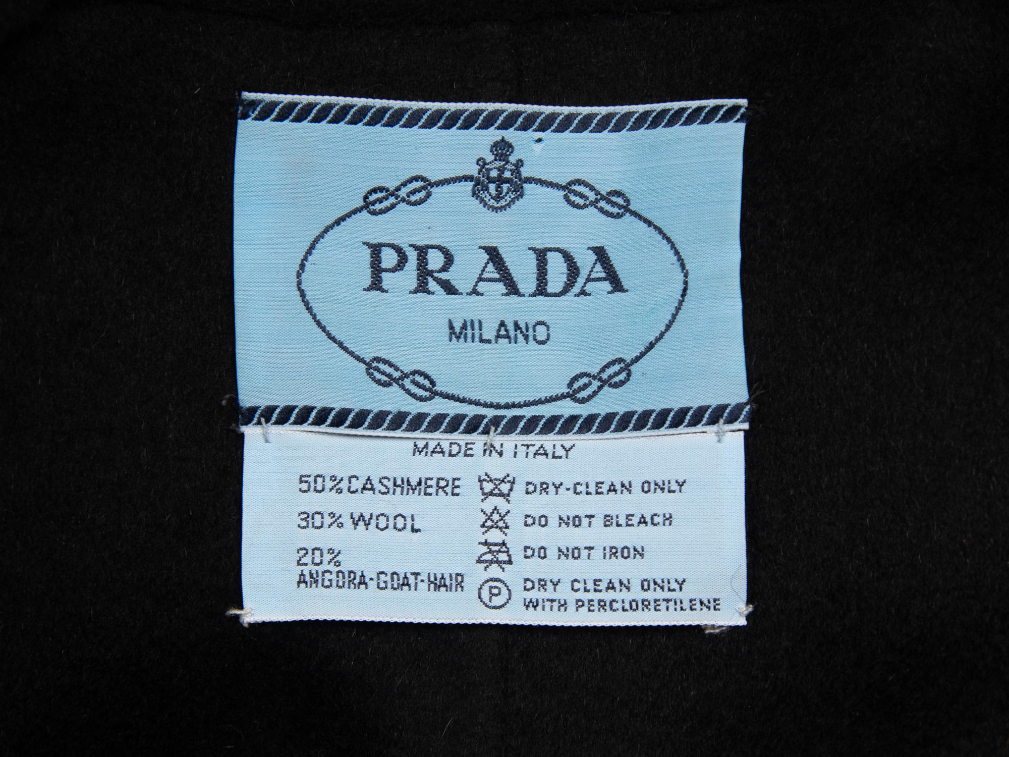 PRADA, BLACK DOUBLE-FACED JACKET