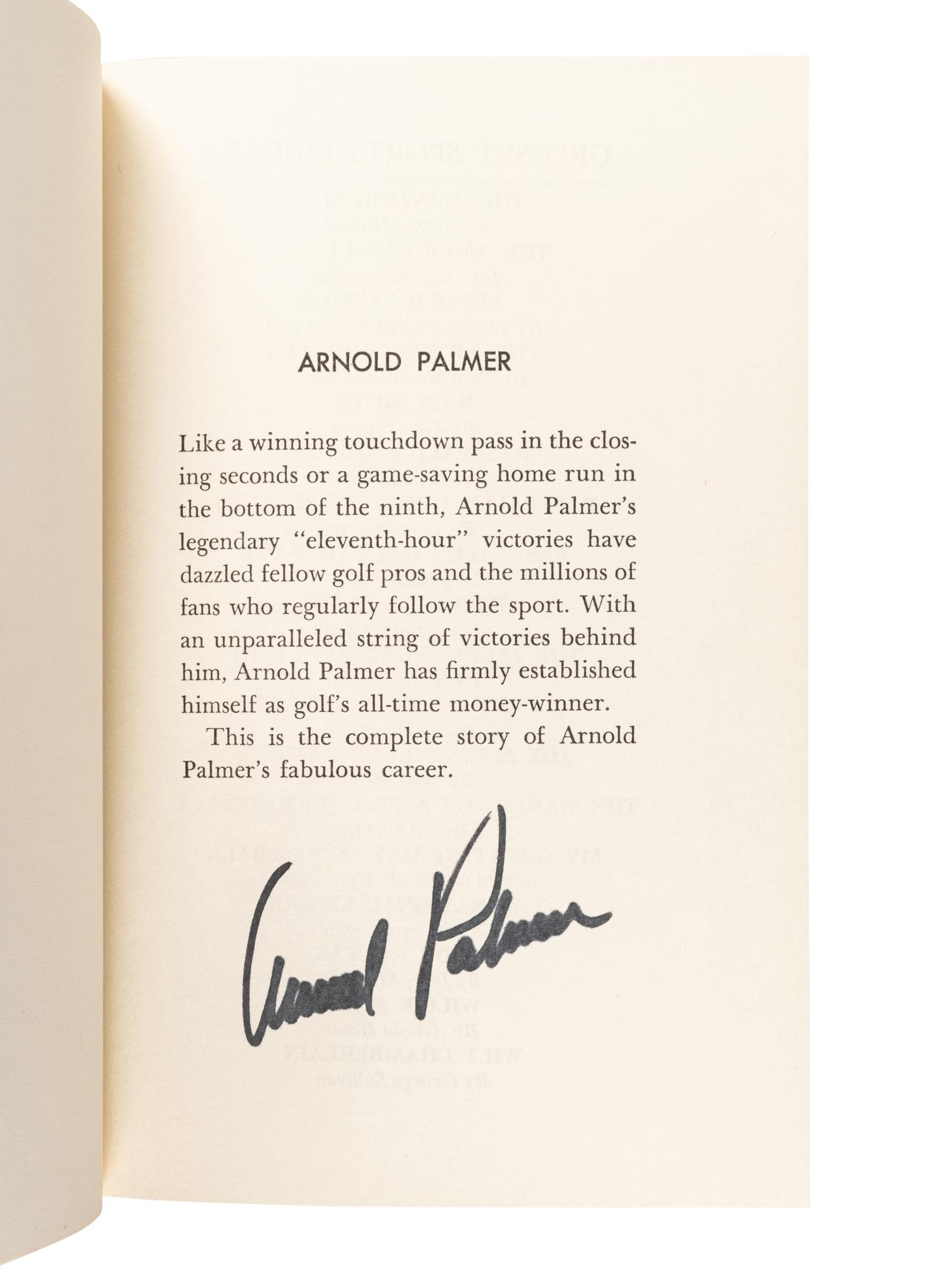 A Group of Seven Books on Golf Signed by Arnold Palmer, Sam Snead, Lee Trevino and Tom Watson