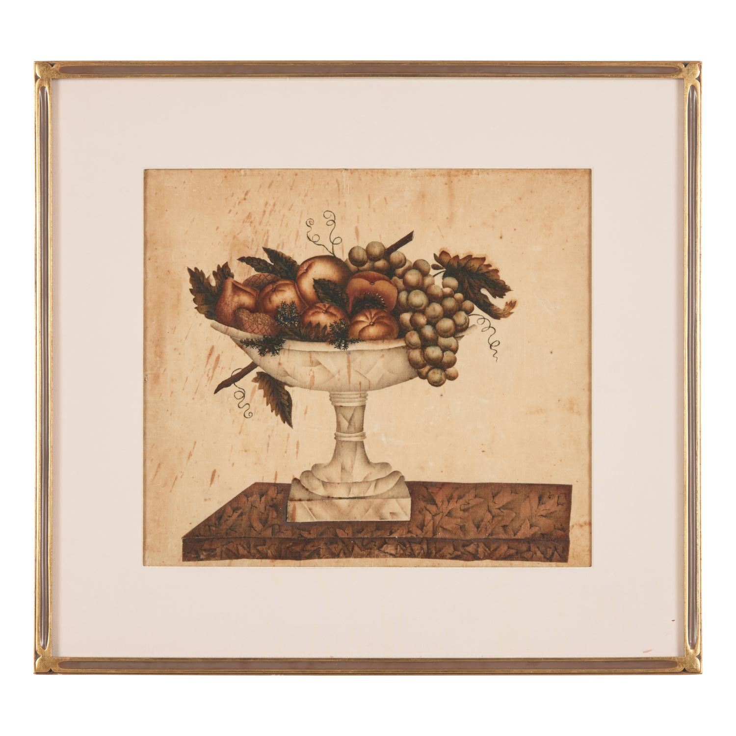 American School 19th Century, A Theorem: Footed Bowl with Fruit
