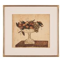American School 19th Century, A Theorem: Footed Bowl with Fruit