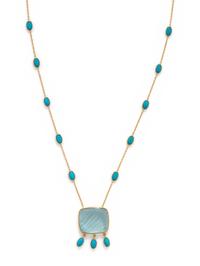 AQUAMARINE AND TURQUOISE NECKLACE