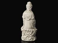 A Chinese Dehua blanc de chine figure of seated Guanyin 德化窯觀音坐像