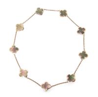 An 18 Karat White Gold and Mother-of-Pearl Alhambra Necklace, Van Cleef and Arpels, 21.60 dwts.