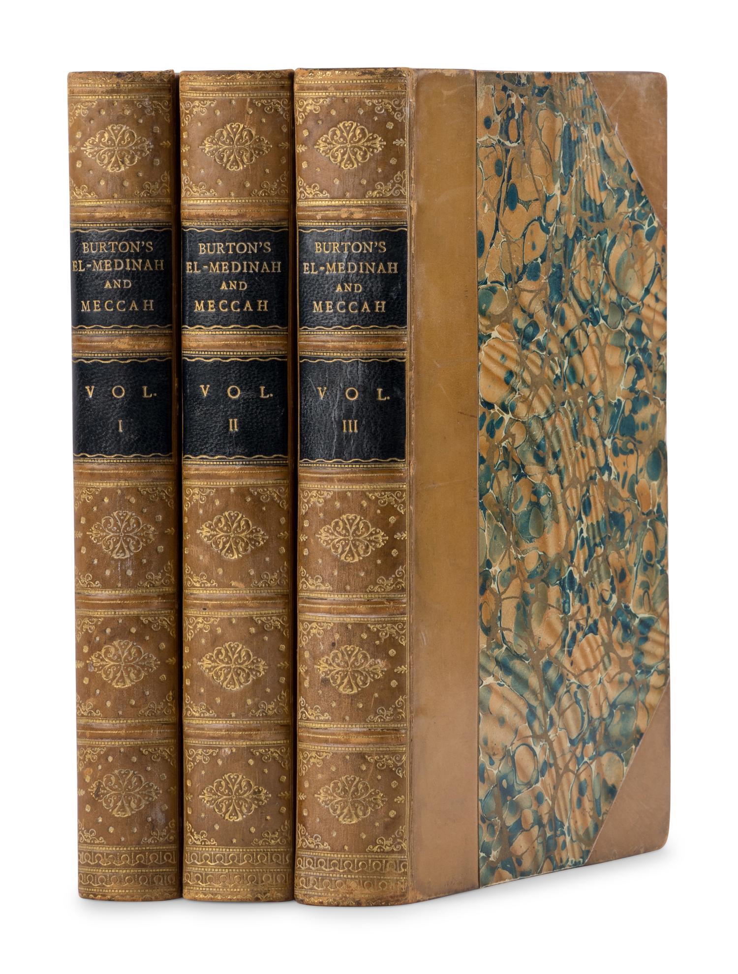 BURTON, Richard Francis, Sir (1821-1890). Personal Narrative of a Pilgrimage to El-Medinah and Meccah . London: Longman, Brown, Green, and Longmans, 1855-1856.