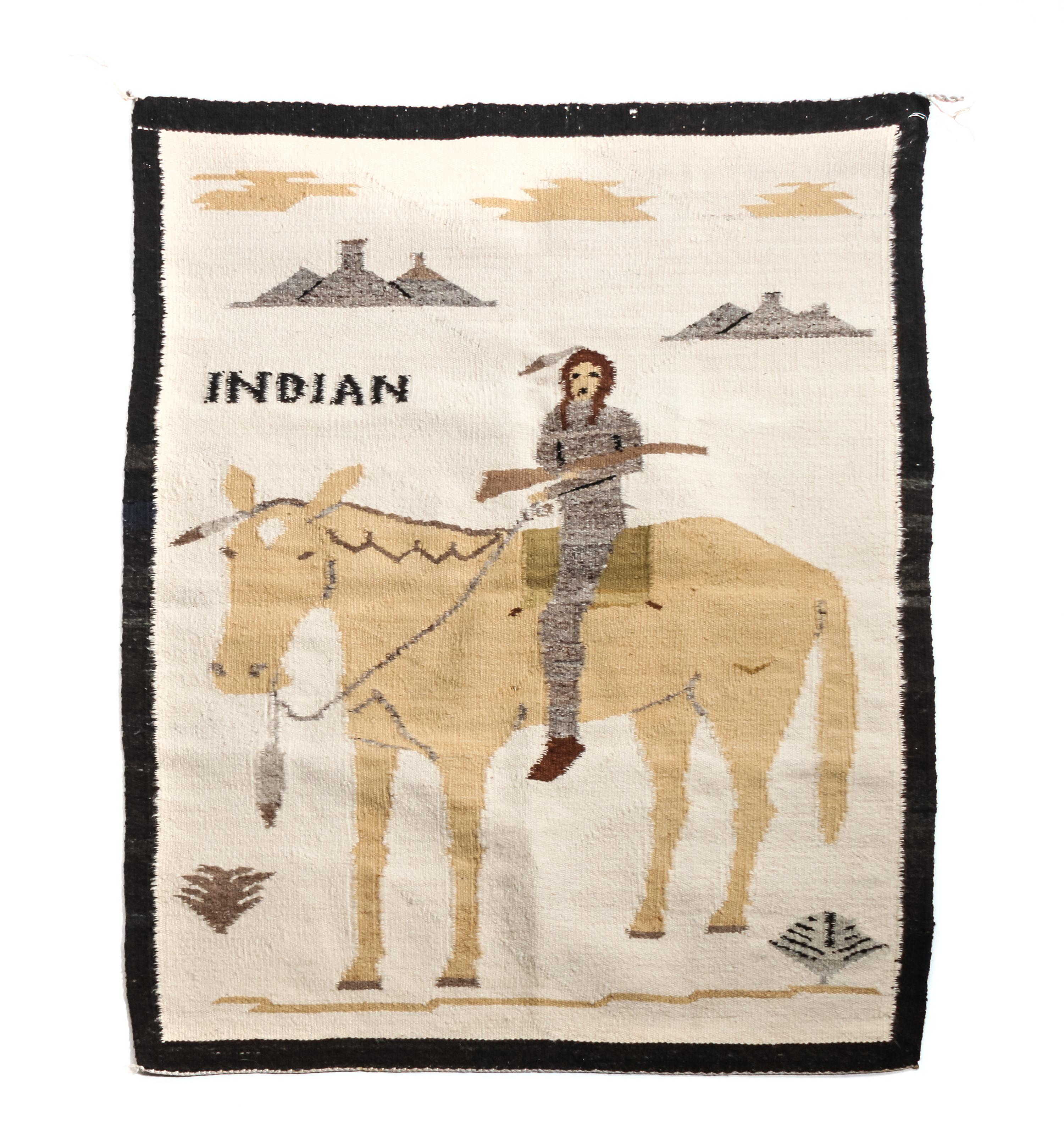 Navajo Pictorial Weaving 43 x 34 inches — First Half 20th Century