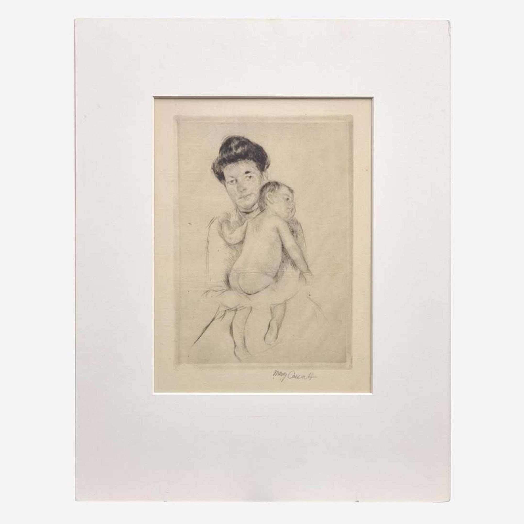 Mary Cassatt (American, 1844–1926) Mother Holding her Nude Baby