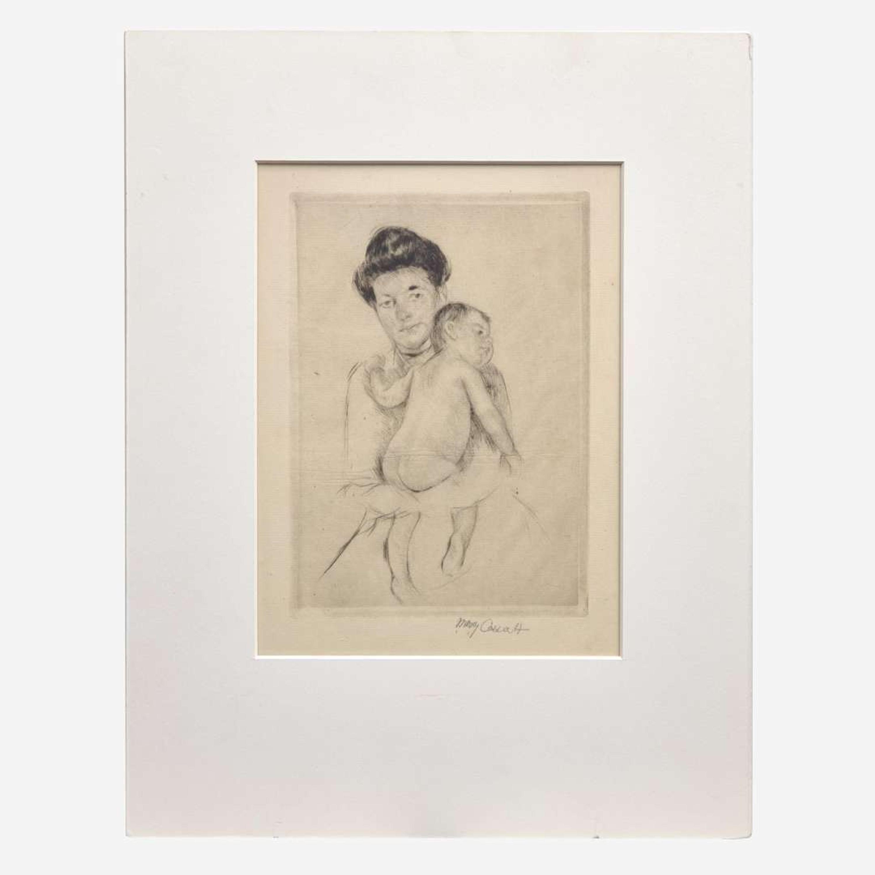 Mary Cassatt (American, 1844–1926) Mother Holding her Nude Baby