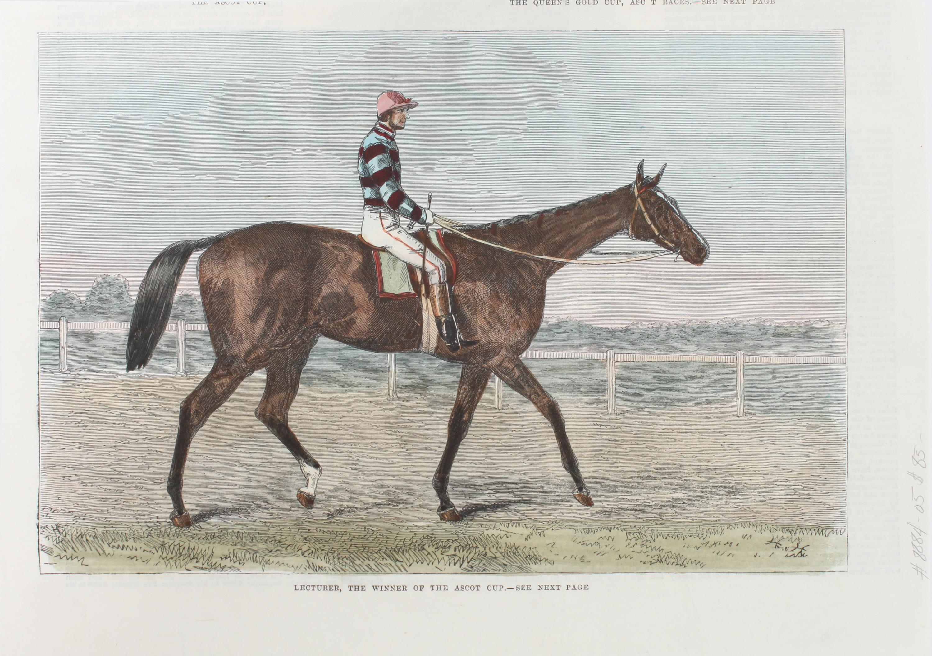 Six Hand Colored Sporting Prints Height 16 x width 11 inches (sheet) — 19TH CENTURY