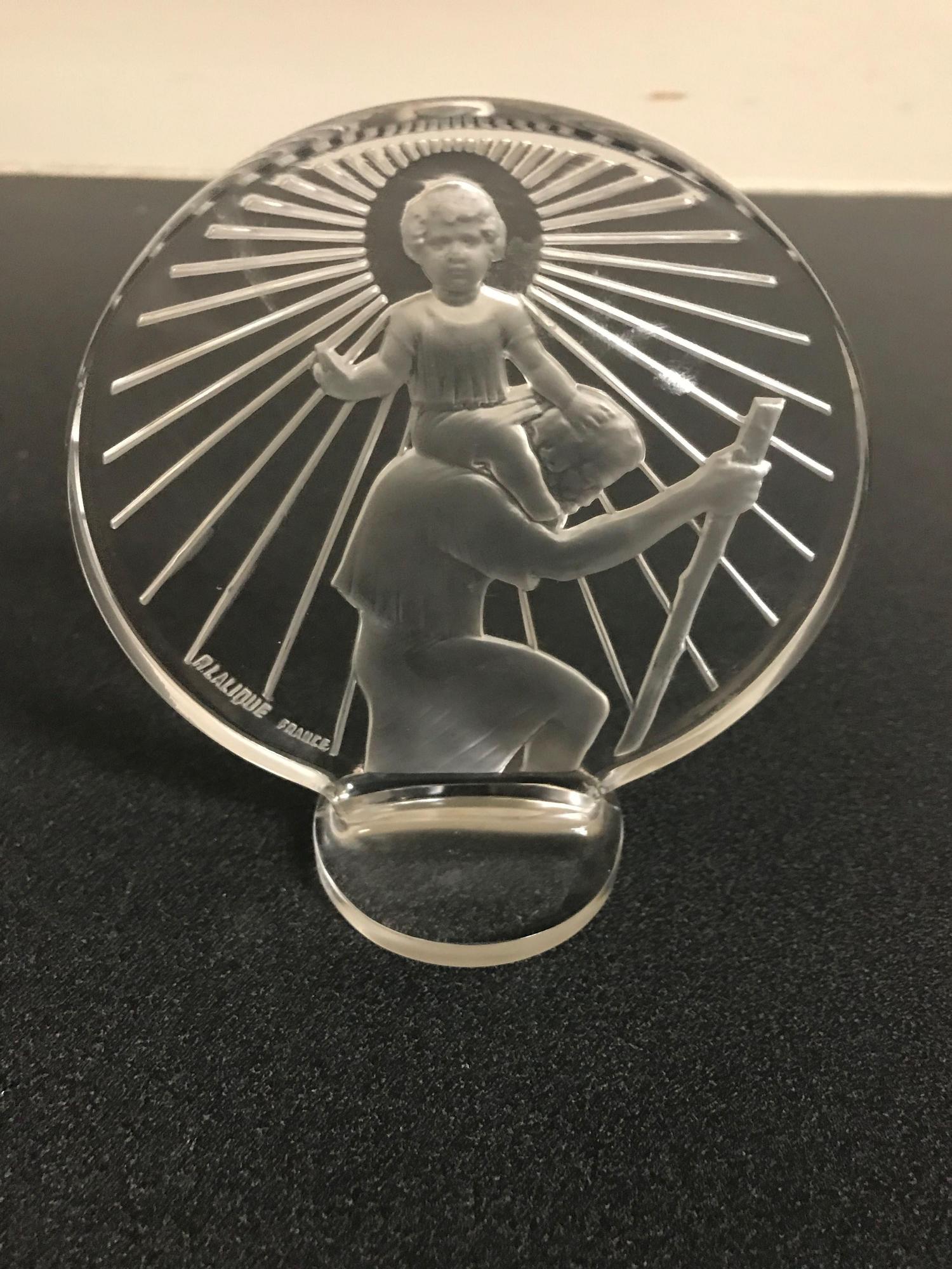 A Lalique Paperweight: St. Christopher