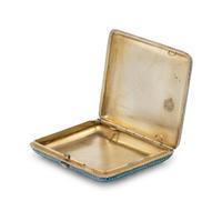 A Russian Silver-Gilt and Enamel Cigarette Case