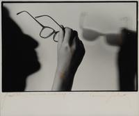 (Celebrity Ephemera) LEIBOWITZ, Annie (1949). Portrait of the artist’s glasses and shadow in profile.