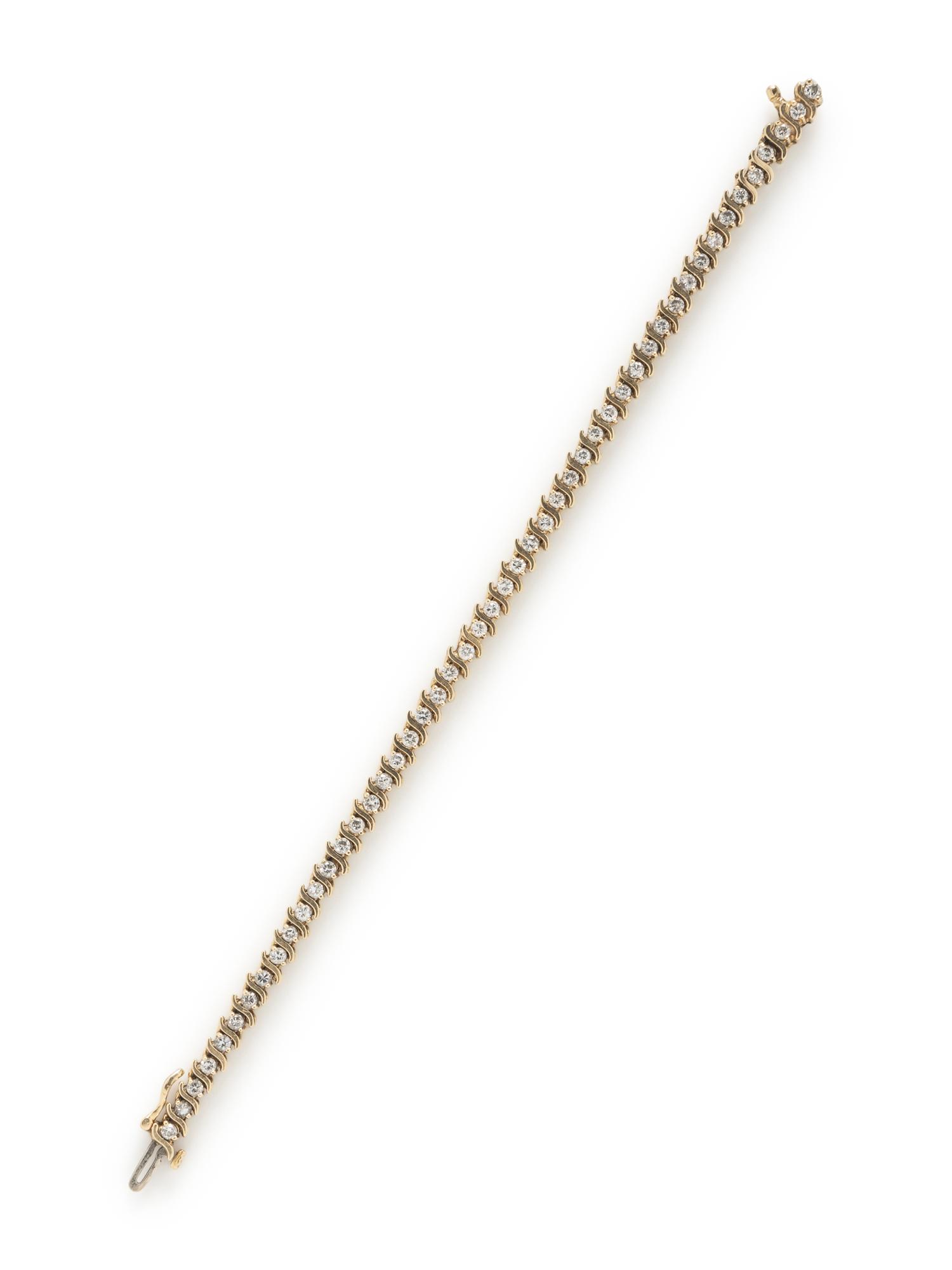 YELLOW GOLD AND DIAMOND BRACELET
