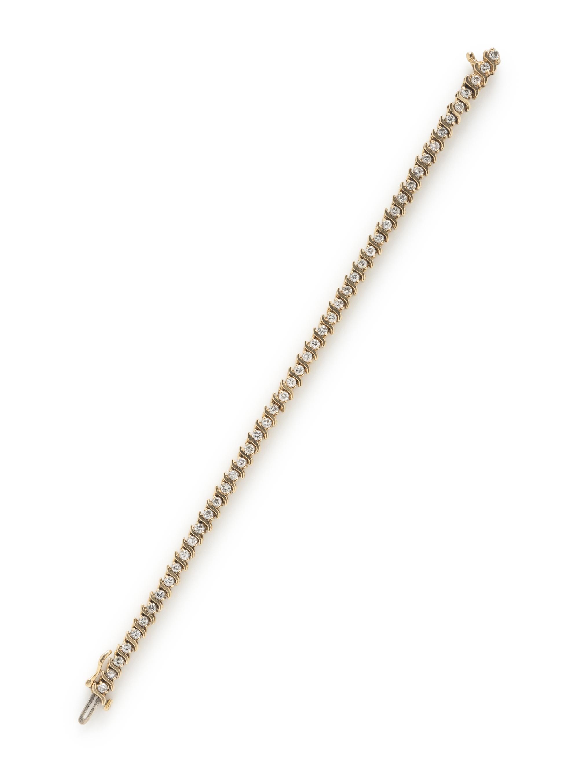 YELLOW GOLD AND DIAMOND BRACELET