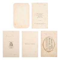 [CIVIL WAR]. 5 CDVs of CSA and Union generals, incl. Lee and Grant.