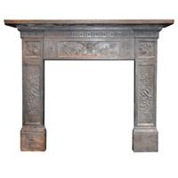 A Cast Iron Fireplace Mantel 58.5" W x 9.5" D x 52.75" H — England, Circa 1880