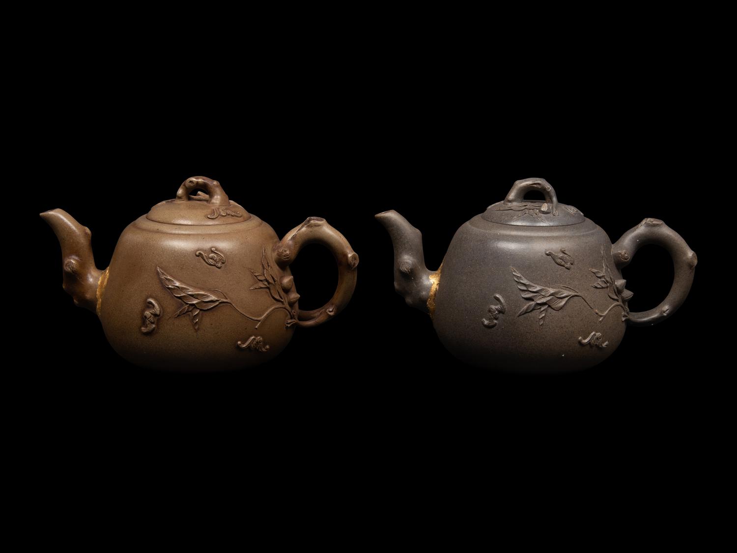 Two Chinese Yixing Zisha Pottery Teapots