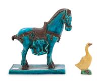 Two Chinese Porcelain Figures of Animals