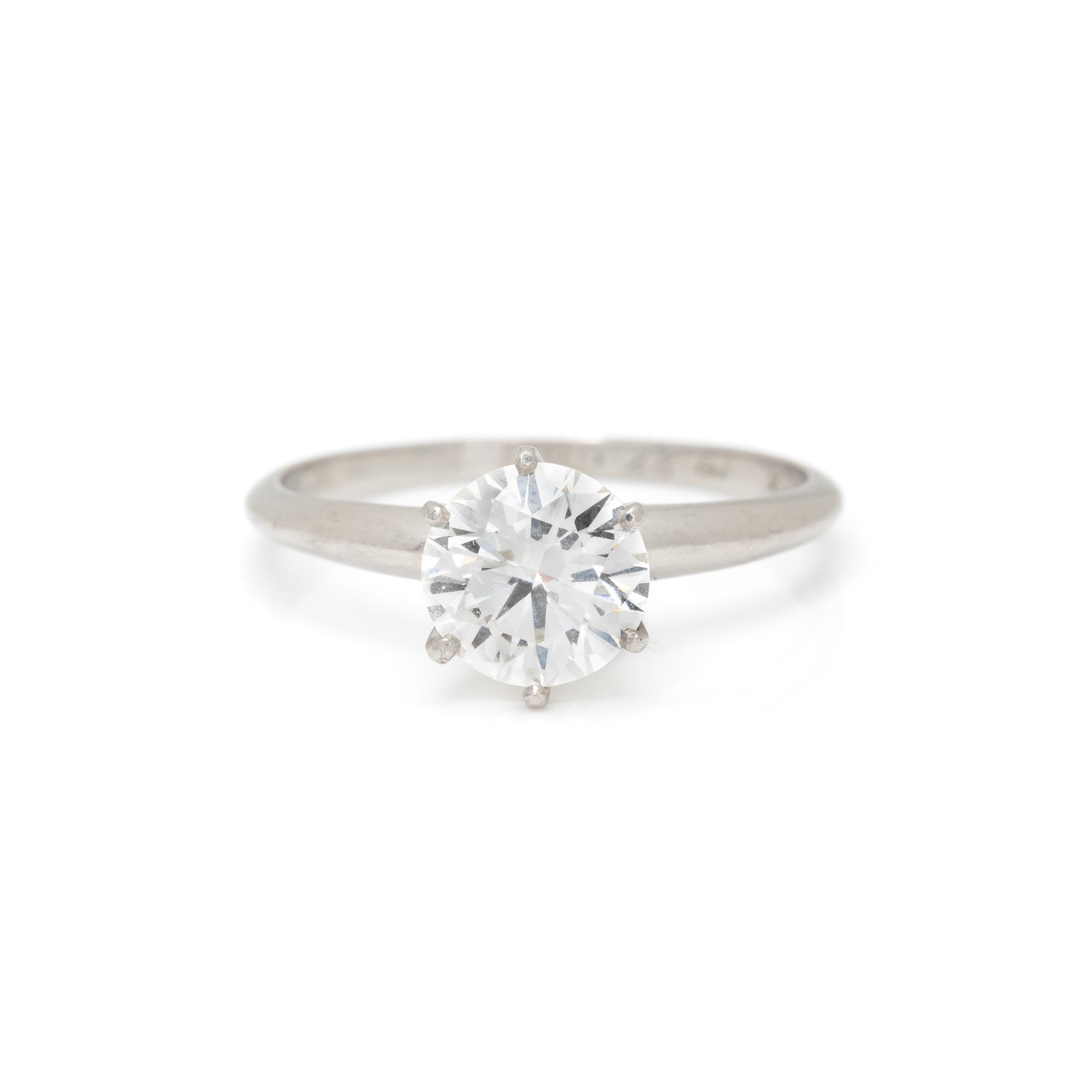TIFFANY & CO., DIAMOND AND PLATINUM RING