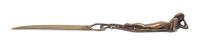 An Art Nouveau Bronze Figural Letter Opener, Burman Length 12 inches. — 19TH/20TH CENTURY