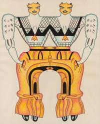 Karl Wirsum, (American, b. 1939), Untitled (Siamese Twins), c. 1978