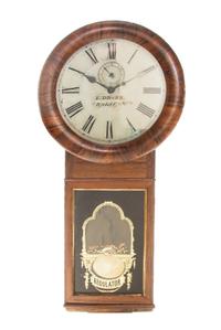 A Victorian Rosewood Regulator Clock, E. DRAKE, HALIFAX, Height 35 inches. — E. DRAKE, HALIFAX,