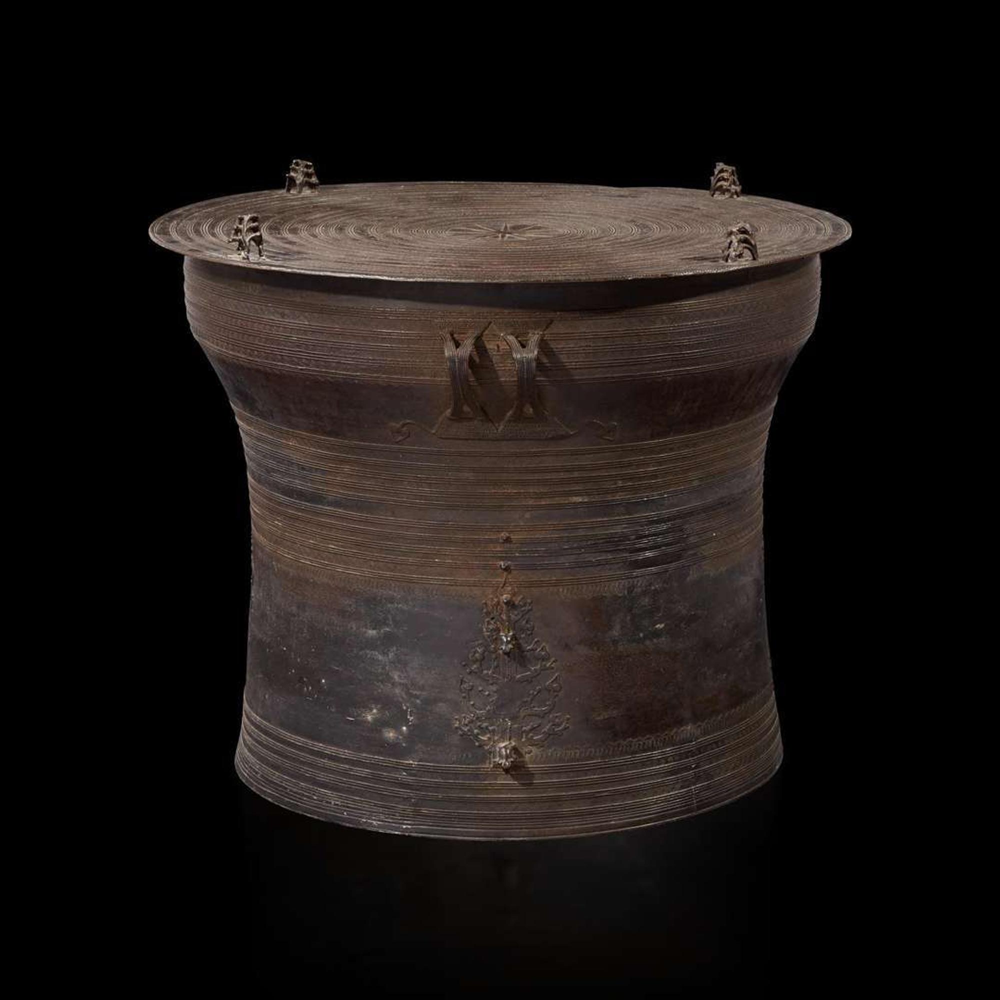 A Shan style bronze "rain" drum
