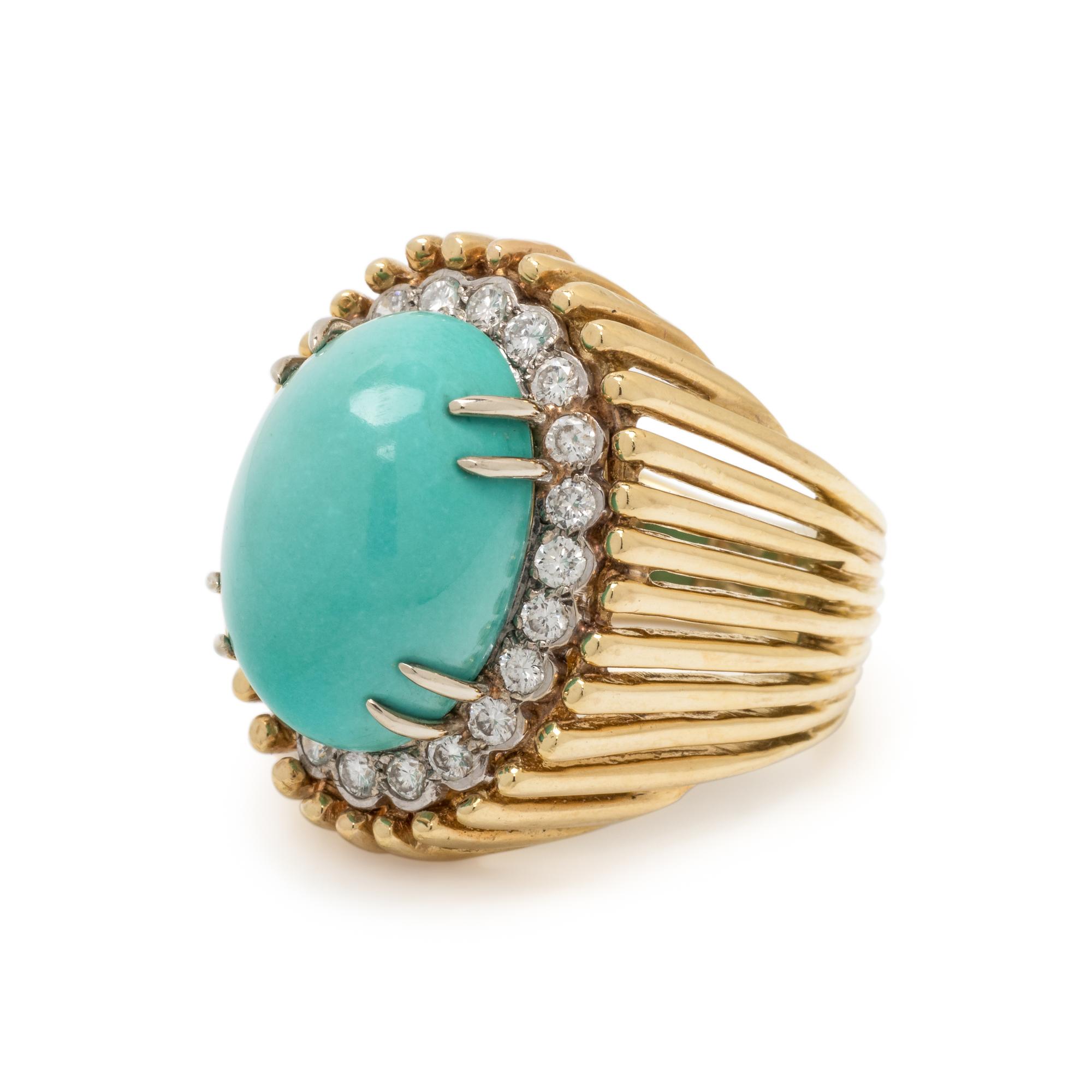 TURQUOISE AND DIAMOND RING
