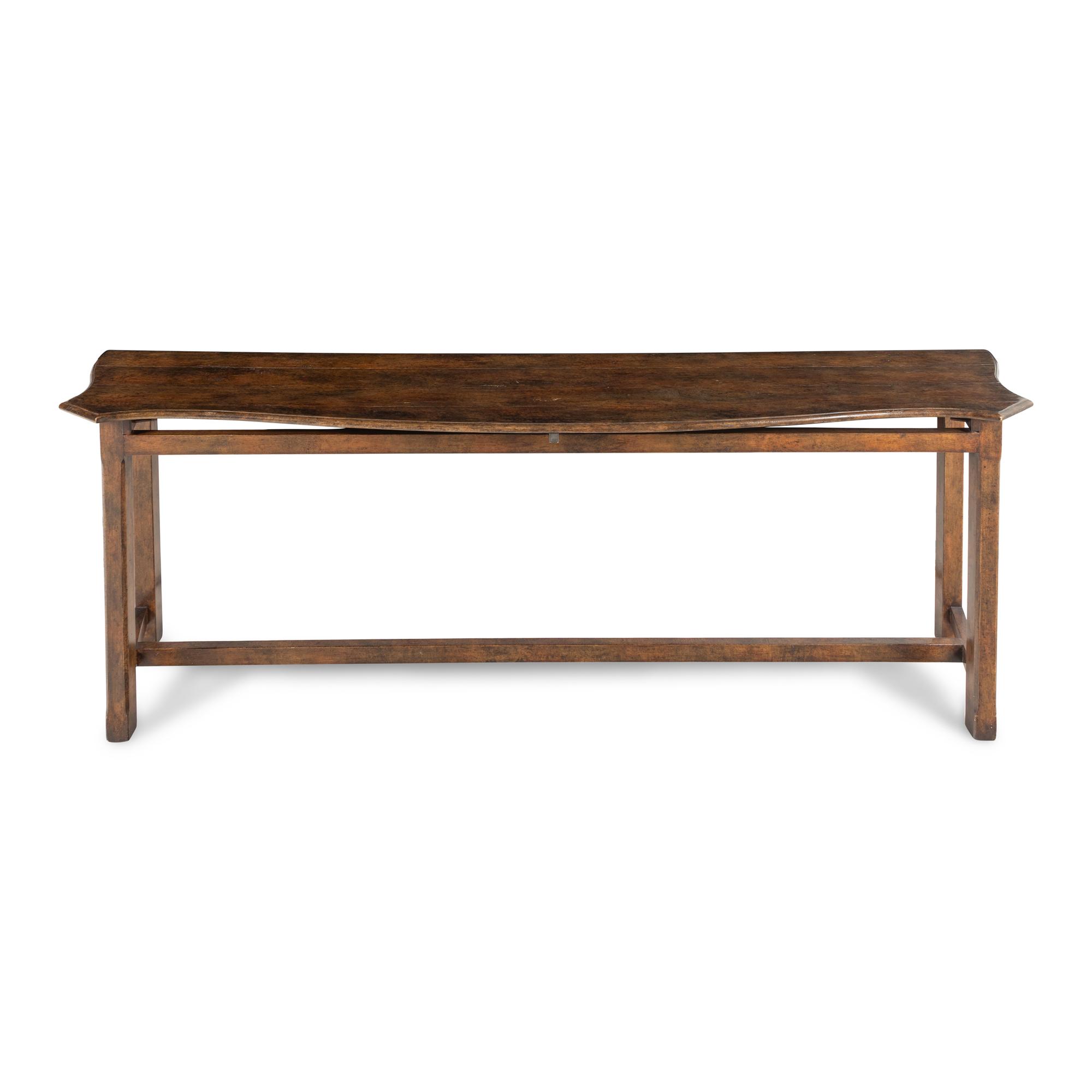 A Contemporary Walnut Sofa Table