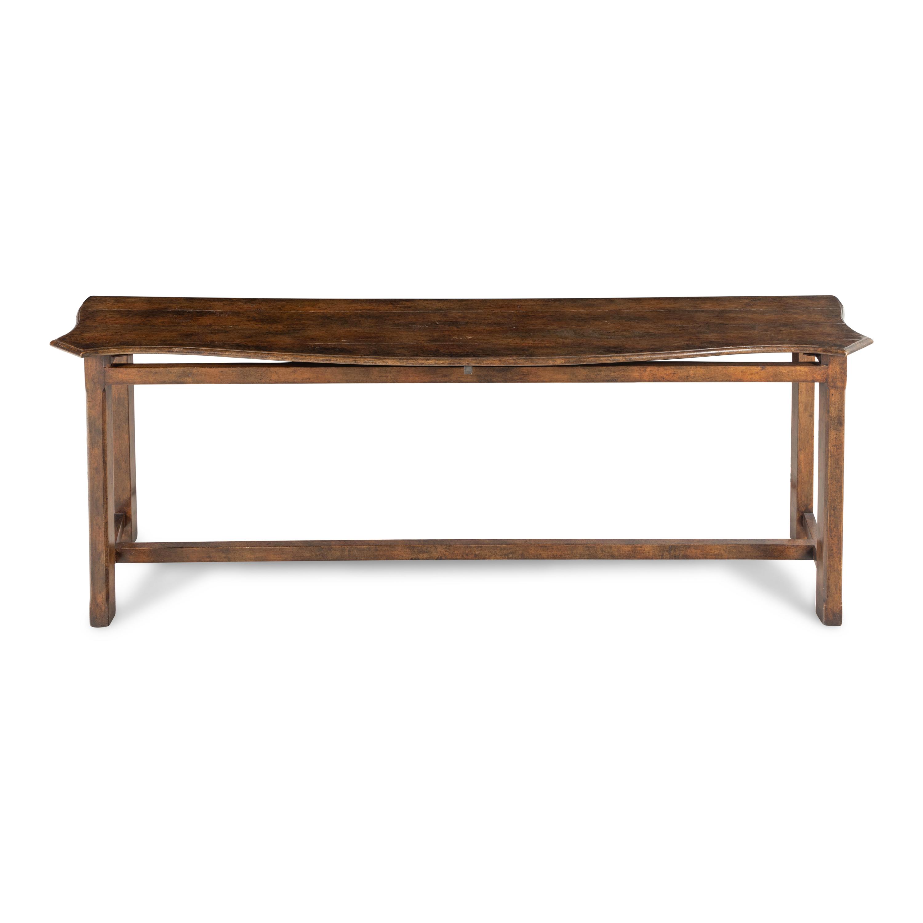A Contemporary Walnut Sofa Table