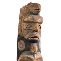 Nuu-chah-nulth Carved and Painted Wood Ancestral Pole