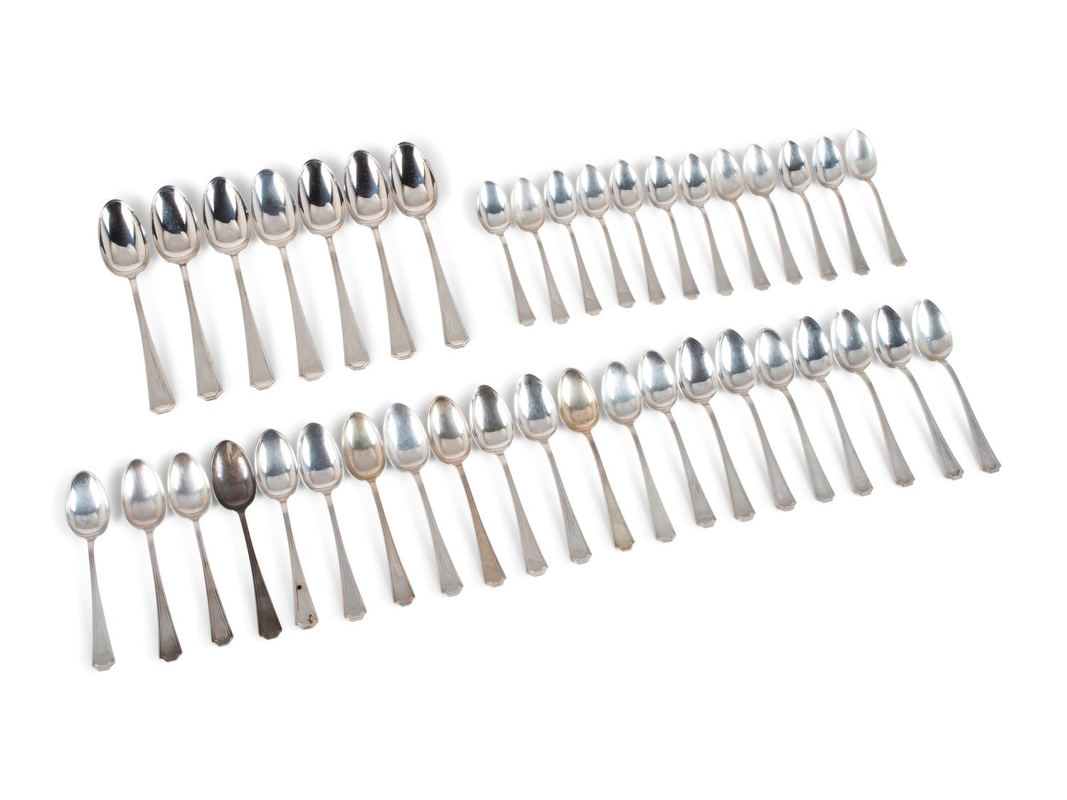 An Assembled Gorham and Durgin Silver Flatware Service