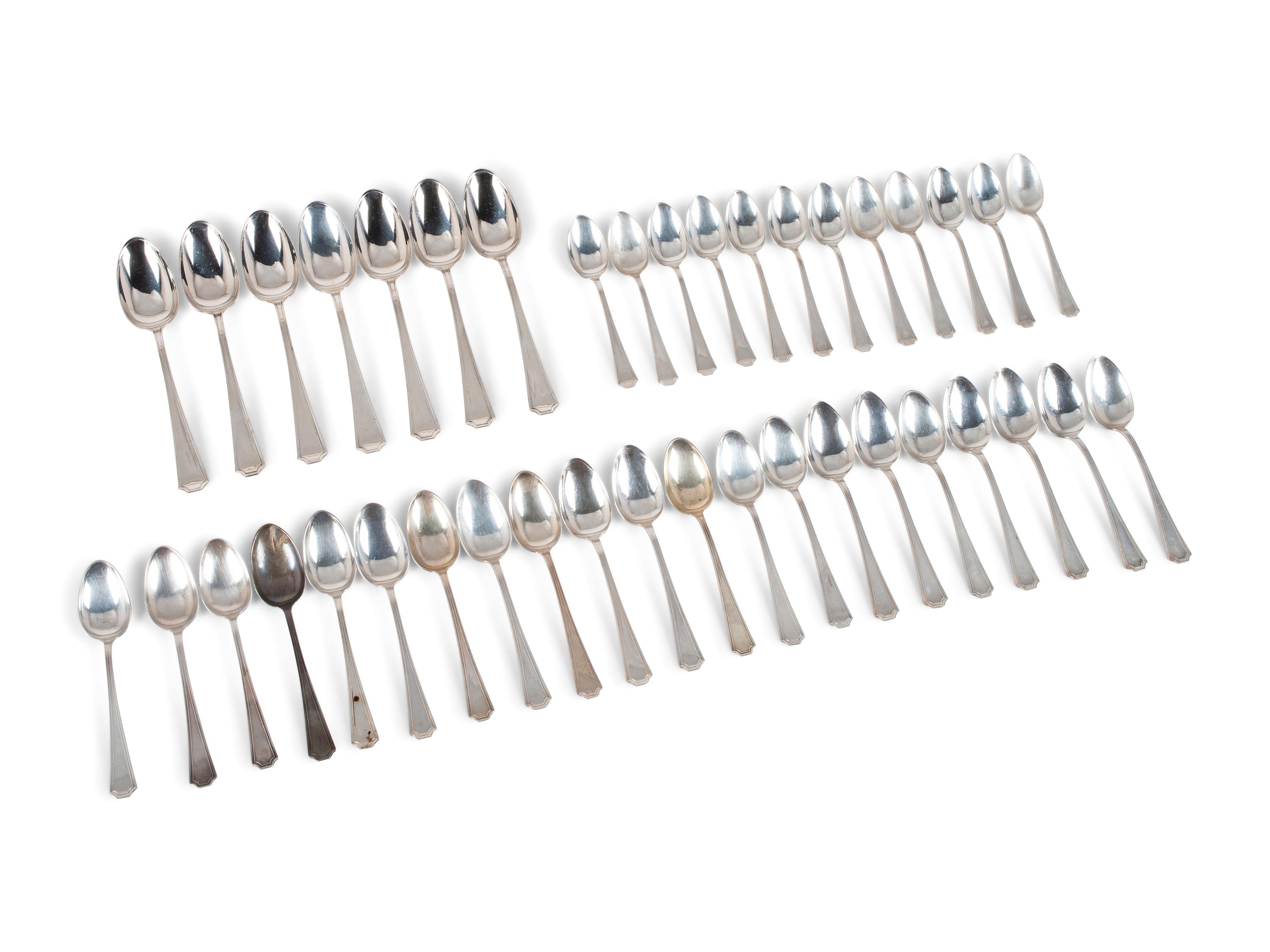 An Assembled Gorham and Durgin Silver Flatware Service