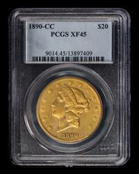 A United States 1890-CC Liberty Head $20 Gold Coin