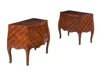 A Pair of Italian Parquetry Commodini