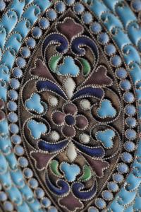 A Russian Silver and Enamel Cigarette Box