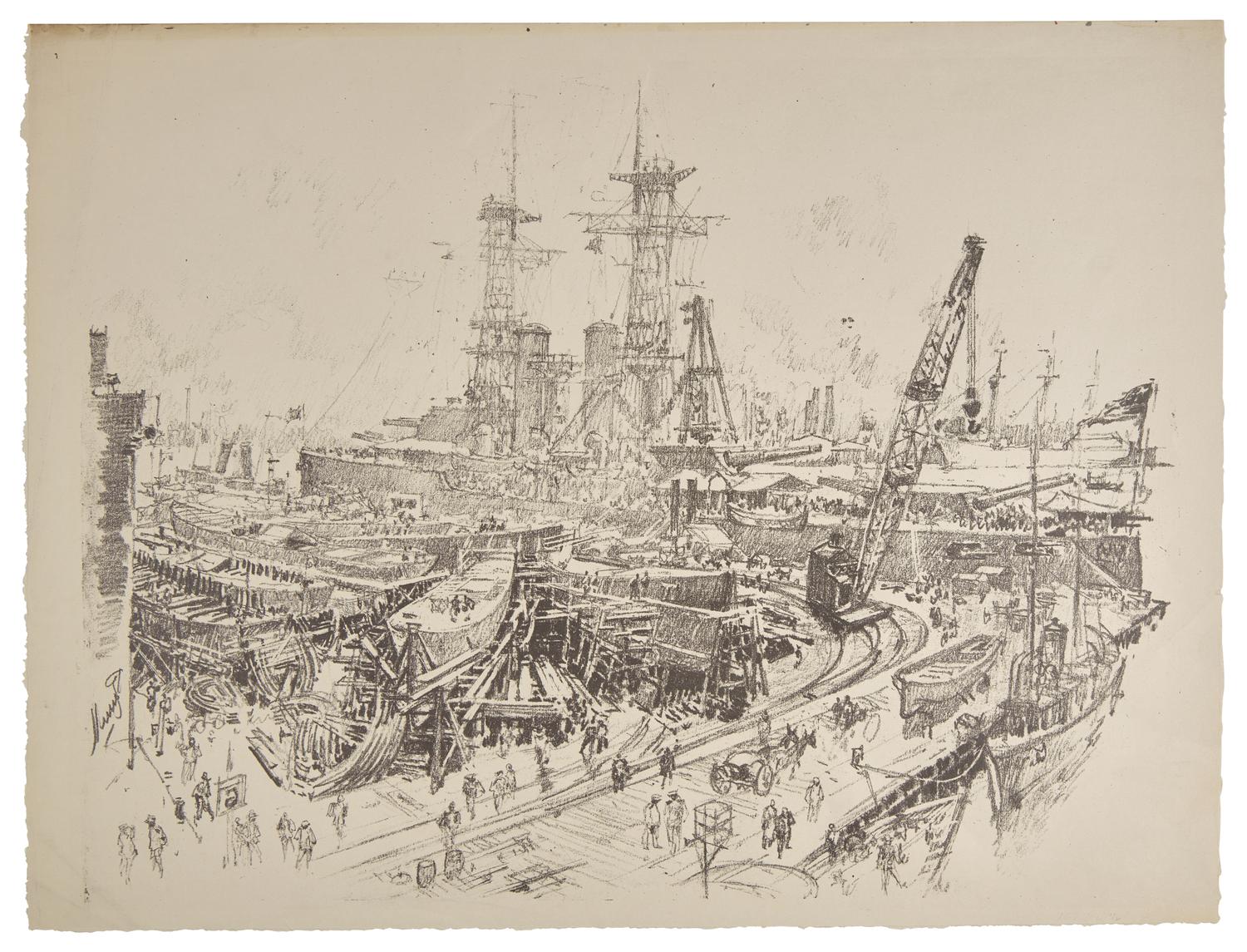 Six Works: Ready to Start, also known as Provide the Sinews of War (4); together with In Dry Dock; together with Building Submarine Chasers), 1917 (6)