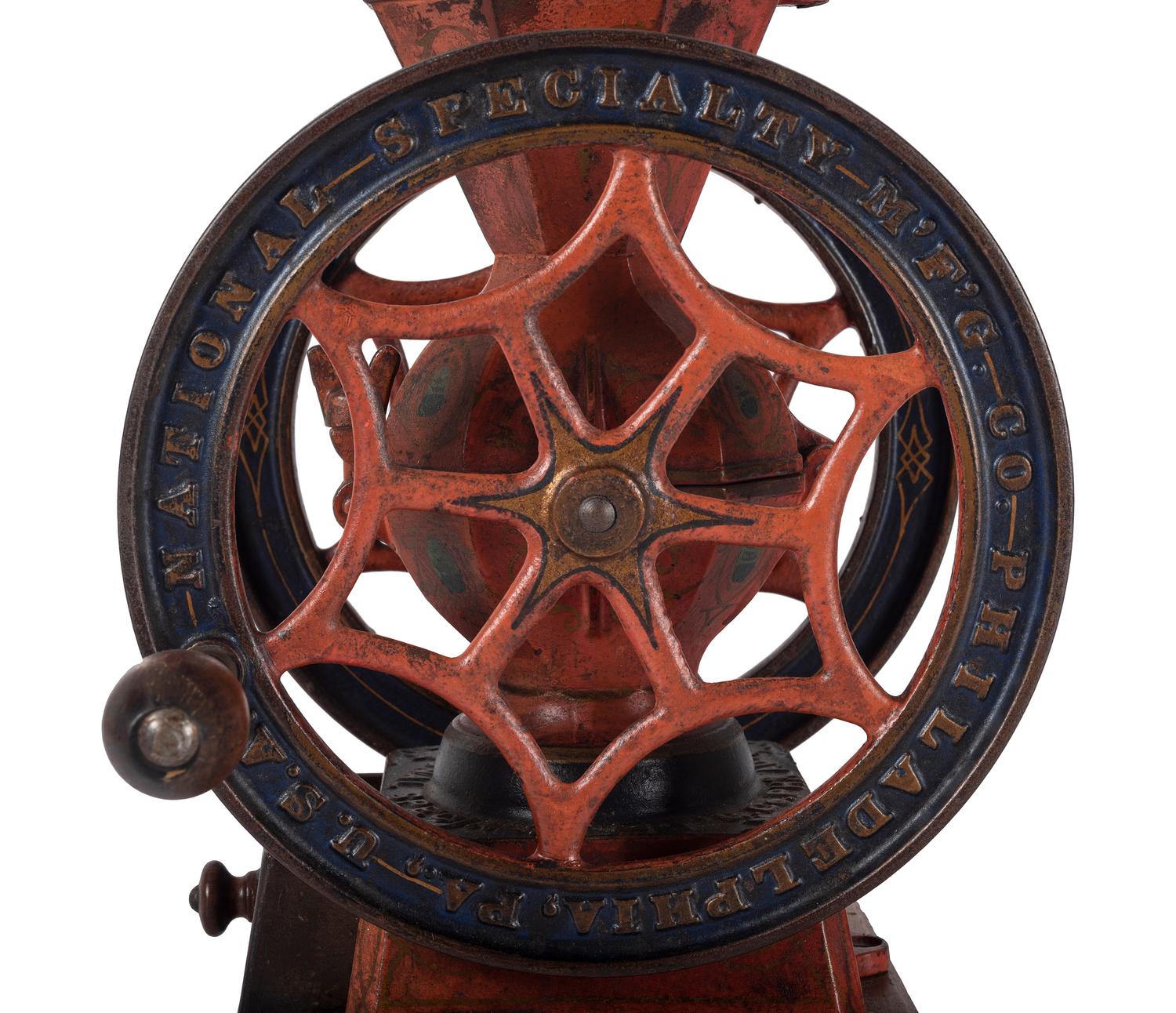 A National Specialty Painted Cast Iron Coffee Grinder