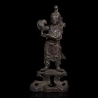A patinated bronze figure of an immortal 仙人銅造像 17th/18th century ???????