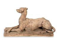 A Terra Cotta Model of a Recumbent Hound