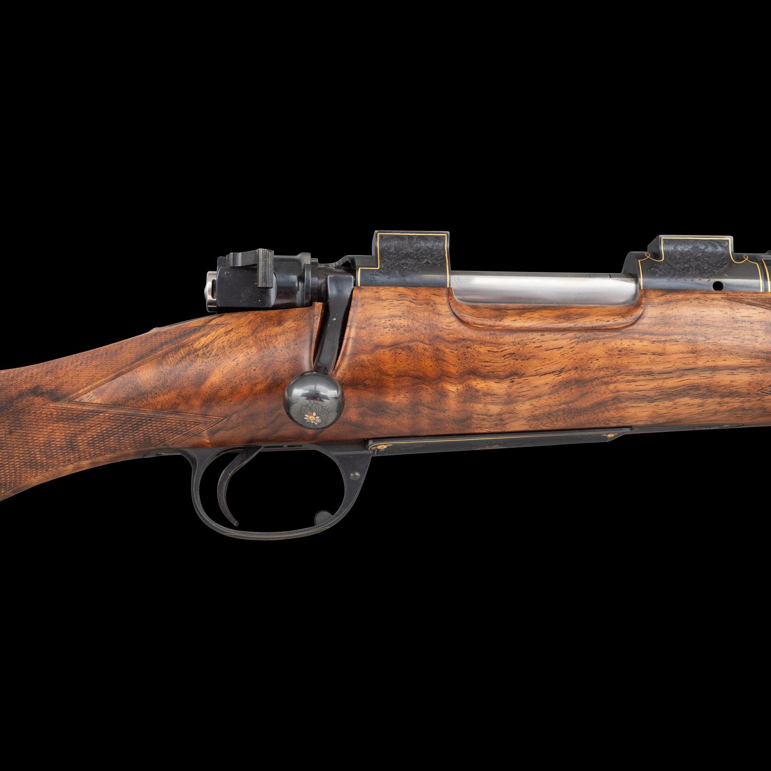 *Full Custom Stephen Heilmann Double Square Bridge Mauser 98 Rifle Engraved by R. Evans with D. Hensley Stock