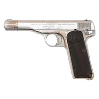 **Refinished Nickel Plated Dutch Contract FN 1922 Pistol with WWII Bring Back Papers